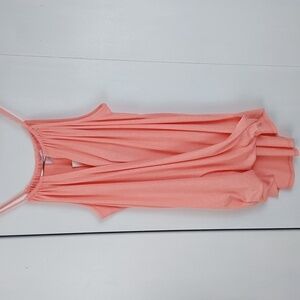 Blue Heaven Womens Ribbed Soft Pink Strappy Wrap top Silver Accent Sz.Large